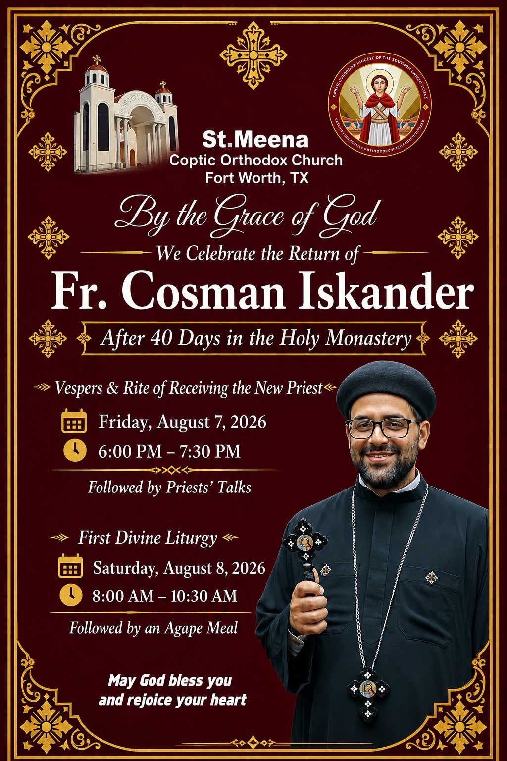 Celebrating the Return of Fr. Cosmaan Iskander